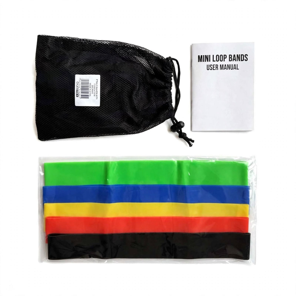 Set de 5 Bandas Elásticas Mini Loop + Bolso