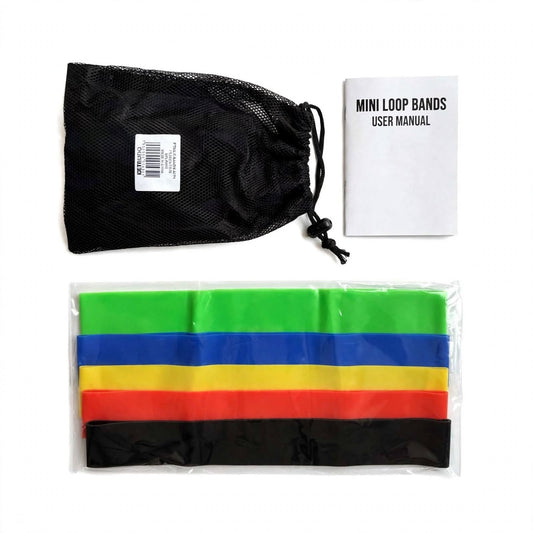 Set de 5 Bandas Elásticas Mini Loop + Bolso